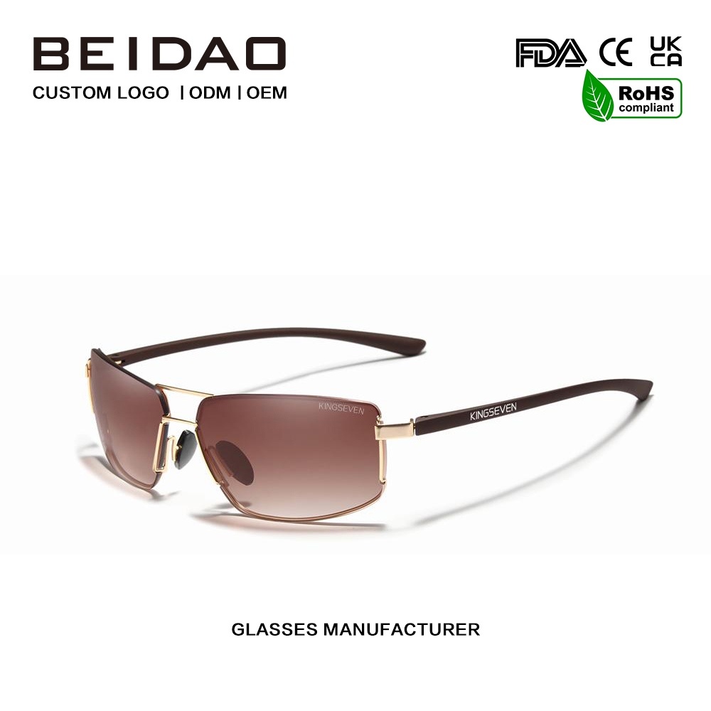 Унисек Винтаге квадратне алуминијумске поларизоване наочаре за сунце